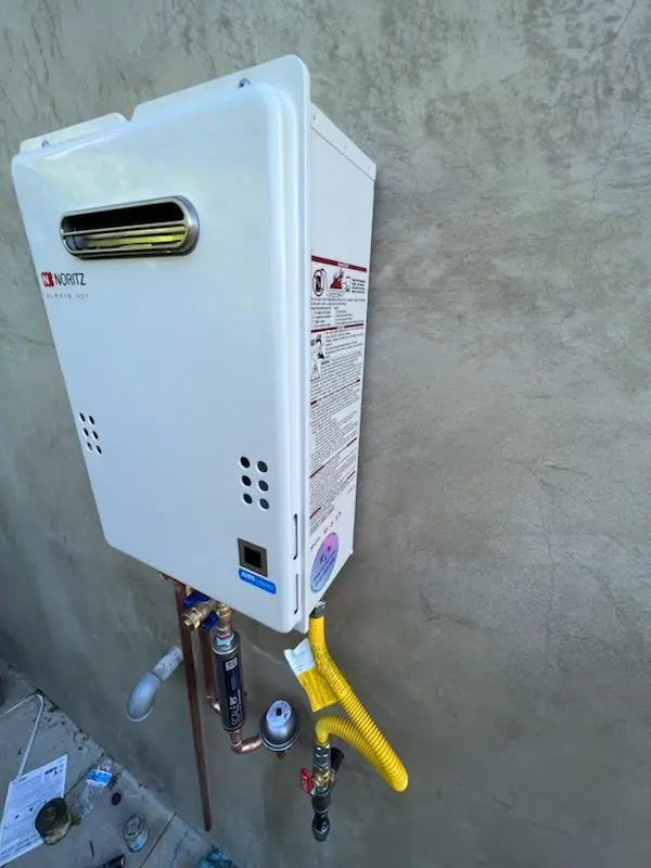 Tankless water heater installation for Lindenhall homes